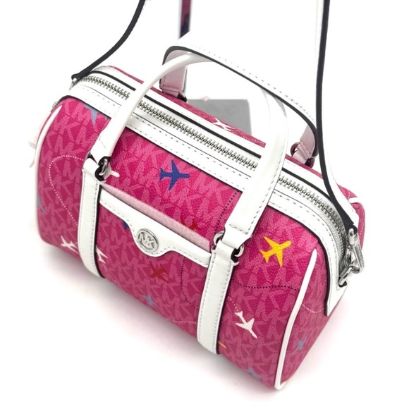 Michael Kors Small Travel Duffle Xbody Bag - Dragonfruit - Picture 5 of 8